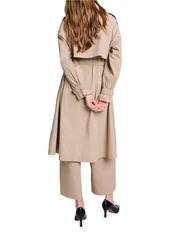 Maje Studded Elastic Waist Trench Coat