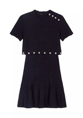 Maje Trompe L'ſil Knit Mini Dress