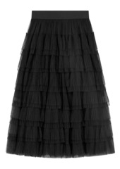 Maje Tulle Midi Skirt