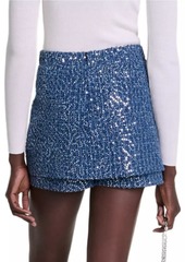 Maje Tweed Illusion Skort