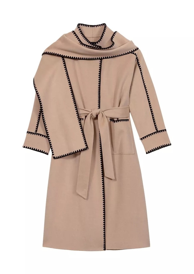 Maje Two-Tone Double-sided Coat