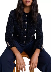 Maje Velvet Knit Cardigan