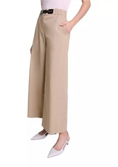 Maje Wide-Leg Cotton Trousers