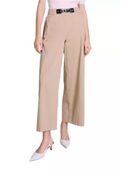 Maje Wide-Leg Cotton Trousers