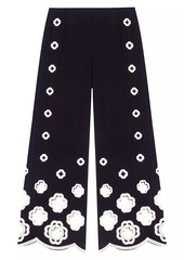 Maje Wide-Leg Crochet Trousers