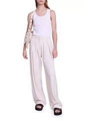 Maje Wide-Leg Suit Trousers