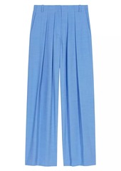 Maje Wide-Leg Suit Trousers with Pleats