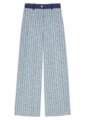 Maje Wide-Leg Tweed Trousers