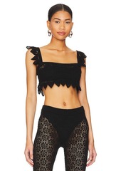 MAJORELLE Karenza Pointelle Crop Top