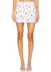 MAJORELLE Leva Embellished Mini Skirt