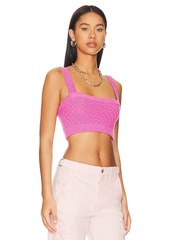 MAJORELLE Tamal Textured Knit Cropped Top