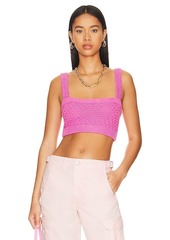 MAJORELLE Tamal Textured Knit Cropped Top