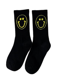 Malibu Sugar Girls' Happy Face Socks (8-12) - Big Kid