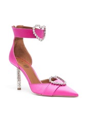 Malone Souliers 95mm heart-charm leather pumps