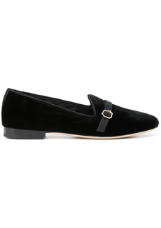 Malone Souliers buckle-detail velvet loafers
