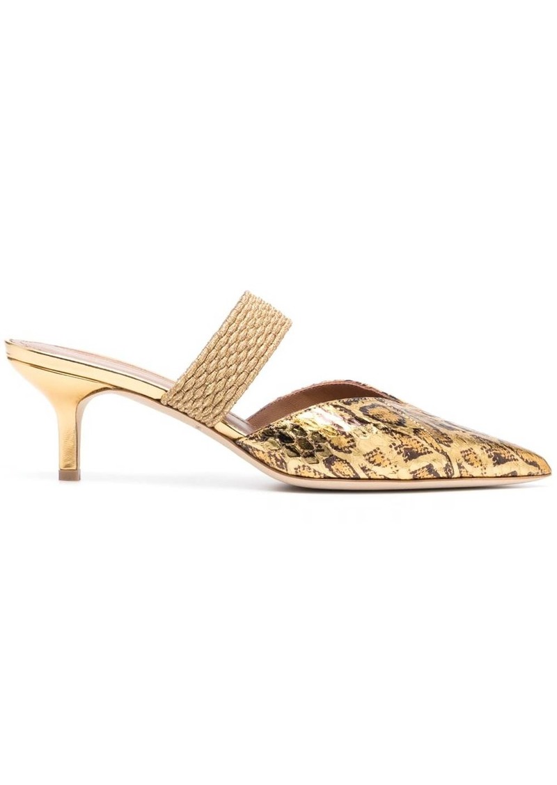 Malone Souliers leopard-print 60mm leather mules