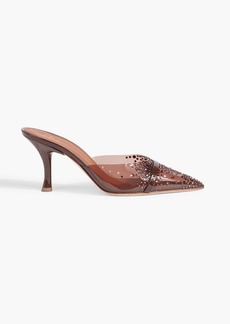 Malone Souliers - Joella 70 crystal-embellished PVC and patent-leather mules - Brown - EU 36