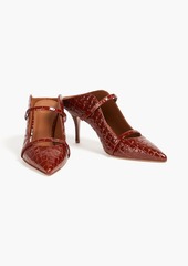 Malone Souliers - Maureen 70 croc-effect patent-leather mules - Brown - EU 38