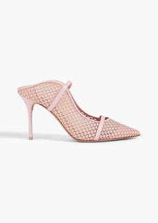 Malone Souliers - Maureen 85 pointelle-knit mules - Pink - EU 36