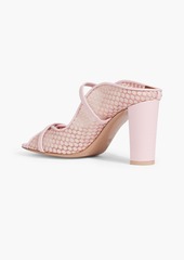 Malone Souliers - Norah 85 leather-trimmed lace mules - Pink - EU 37