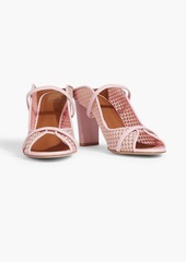 Malone Souliers - Norah 85 leather-trimmed lace mules - Pink - EU 37