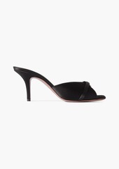 Malone Souliers - Patricia 70 crystal-embellished satin mules - Black - EU 36