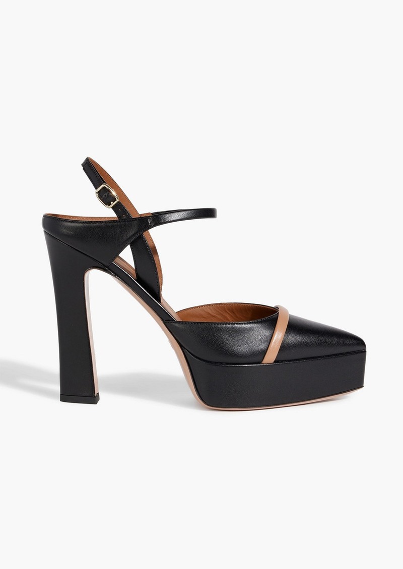 Malone Souliers - Shay 125 leather platform slingback pumps - Black - EU 36