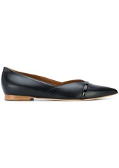 Malone Souliers pointed-toe leather pumps