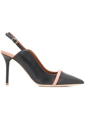 Malone Souliers two-tone 85mm sling back pumps