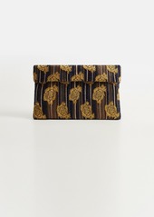 Mango Floral Embroidery Clutch