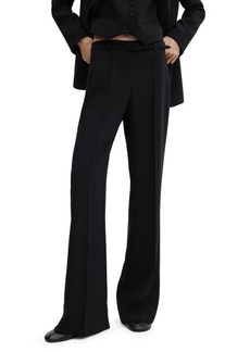 MANGO Belted Wide Leg Ankle Pants