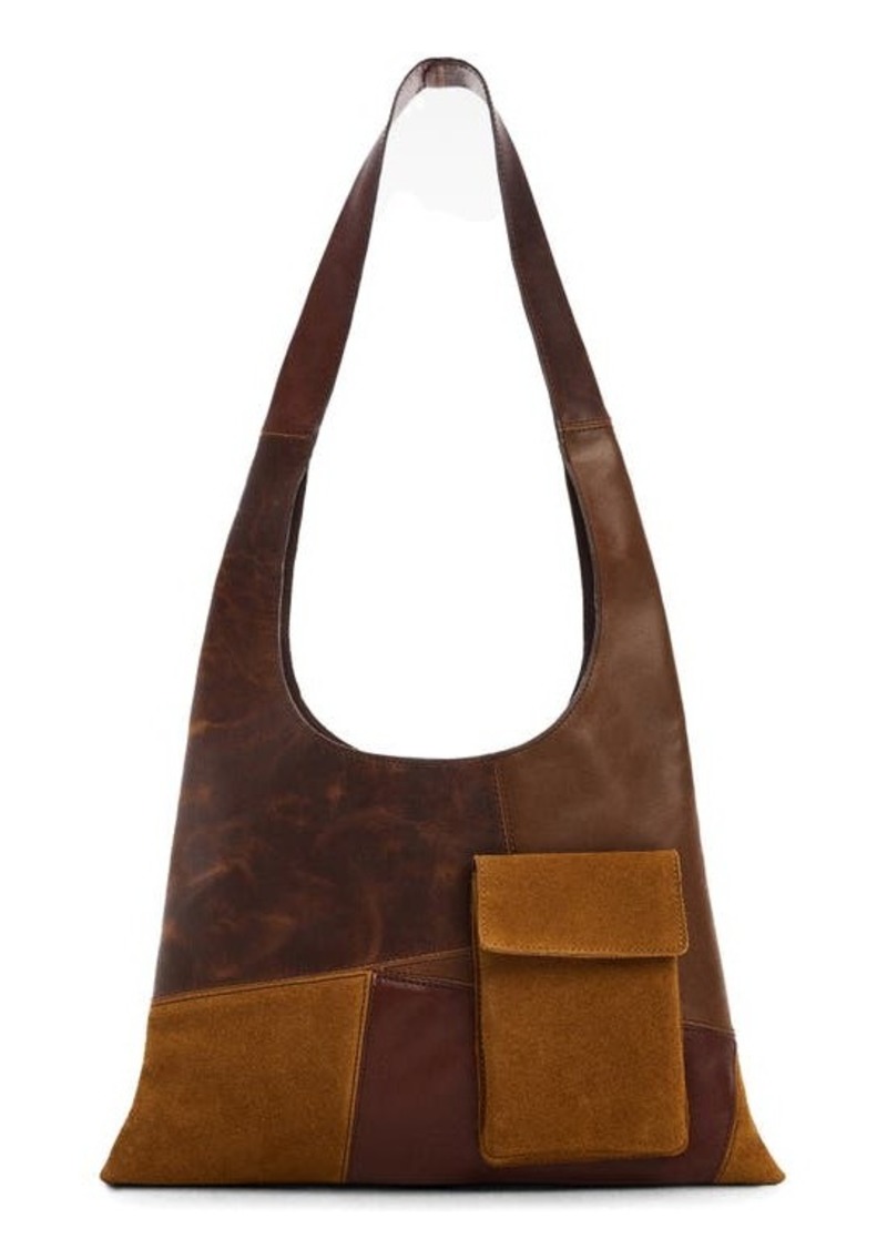 MANGO Cami Patchwork Leather Shoulder Bag