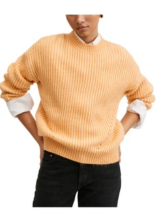 MANGO Chunky Shaker Stitch Sweater in Peach at Nordstrom