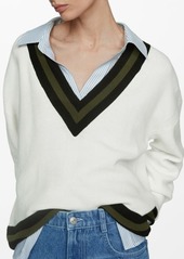 MANGO College V-Neck Sweater