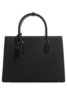 MANGO Faux Leather Convertible Tote Bag