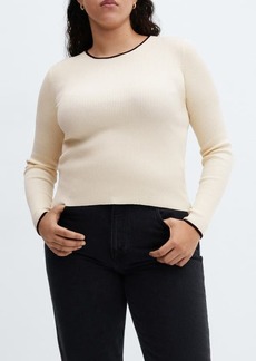 MANGO Fitted Tipped Sweater