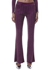 MANGO Flare Metallic Knit Pants