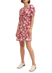 MANGO Floral Print Dress in Red at Nordstrom