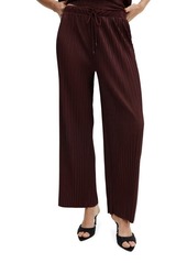 MANGO Forest Pleated Straight Leg Drawstring Pants