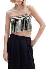 MANGO Fringe Crop Camisole