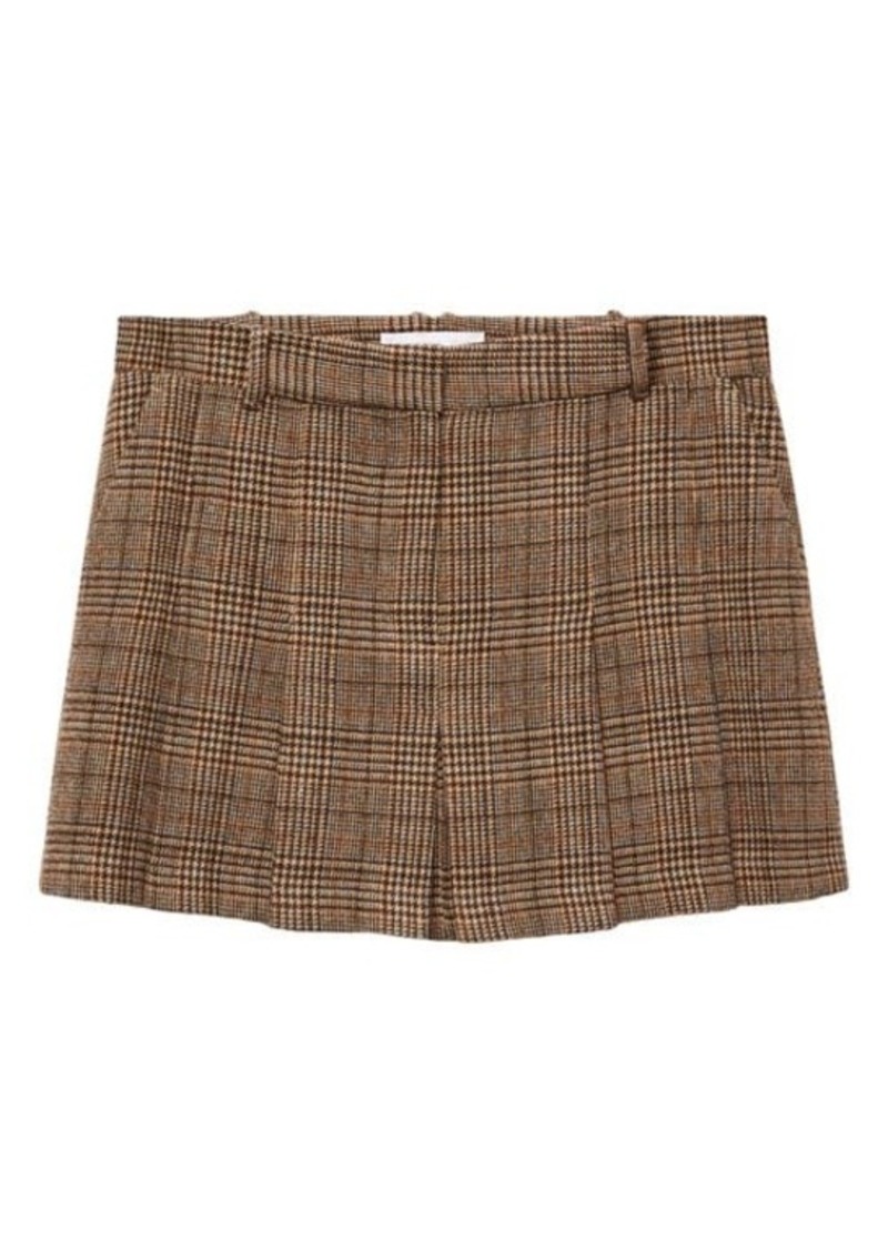 MANGO Glen Plaid Miniskirt