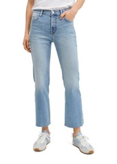 MANGO High Waist Bootcut Ankle Jeans in Medium Blue at Nordstrom