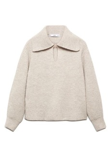 MANGO Johnny Collar Pullover Sweater