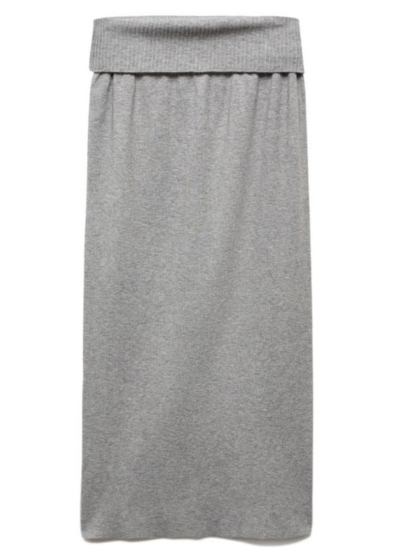 MANGO Knit Midi Skirt