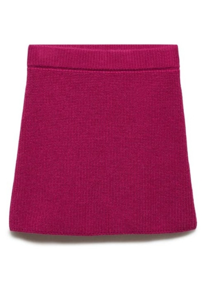 MANGO Knit Miniskirt