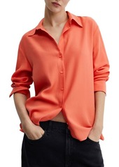 MANGO Long Sleeve Button-Up Shirt