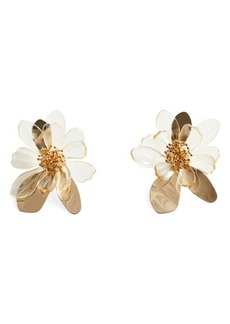 MANGO Maxi Flower Drop Earrings
