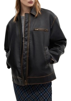 MANGO Napoli Faux Leather Jacket
