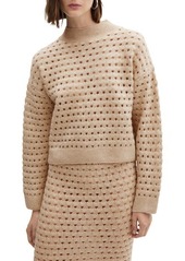 MANGO Openwork Dot Sweater