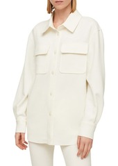 MANGO Oversize Button-Up Shirt in White at Nordstrom
